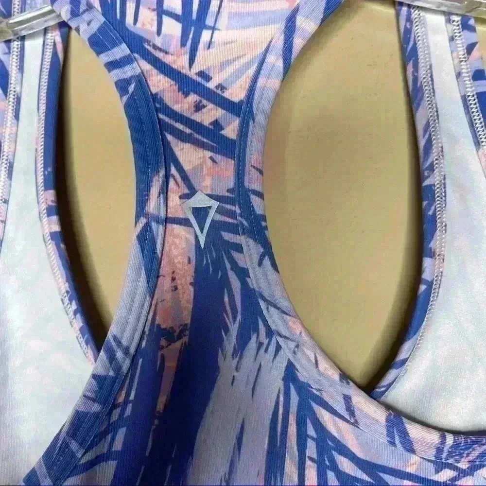 Ivivva By Lululemon Girls Racerback Keep Ur Cool Tank Top Palm Tree Leafs Top - Picture 4 of 6